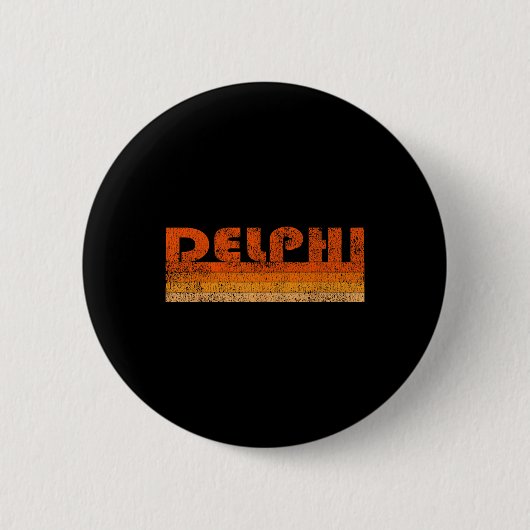 Antieke Retro Delphi Griekenland Ronde Button 5,7 Cm (Voorkant)