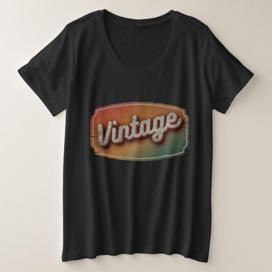 ANTIEKE RETRO KLASSIEKE CADEAU GROTE MAAT T-SHIRT (Design voorkant)
