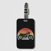 Antieke Retro Motorfiets Bagagelabel (Voorkant (verticaal))