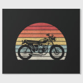 Antieke Retro Motorfiets Cadeaupapier (Vlak)
