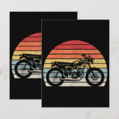 Antieke Retro Motorfiets Informatiekaartje (Voorkant / Achterkant)
