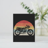 Antieke Retro Motorfiets Informatiekaartje (Staand voorkant)