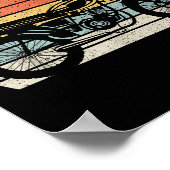 Antieke Retro Motorfiets Poster (Hoek)