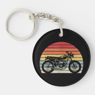 Antieke Retro Motorfiets Sleutelhanger