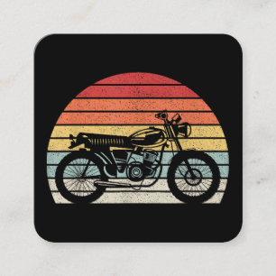 Antieke Retro Motorfiets Vierkante Visitekaartje