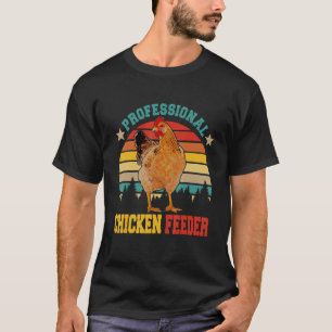 Antieke Retro Professionele Kippenvoeder Boer T-shirt