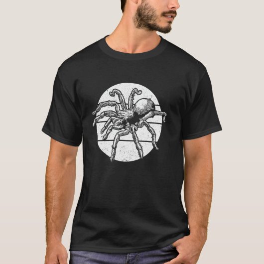 Antieke Retro Vogelspin T-shirt (Voorkant)