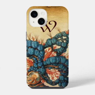 ANTIEKE RIDDERHELM MET RODE BLAUWE VEREN iPhone 14 HOESJE