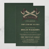 Antieke robuuste bijlen vrijgezellenfeest kaart (Voorkant / Achterkant)