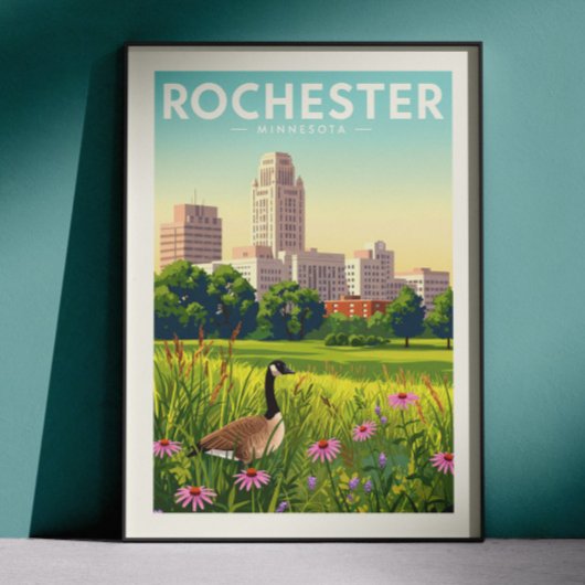 Antieke Rochester Minnesota Poster