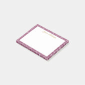 Antieke Rococo Bloemen Bloemige Gepersonaliseerde  Post-it® Notes (Schuin)