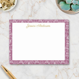 Antieke Rococo Bloemen Bloemige Gepersonaliseerde  Post-it® Notes