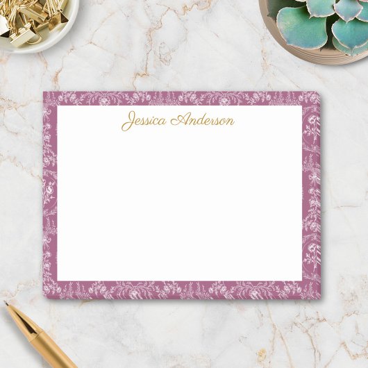 Antieke Rococo Bloemen Bloemige Gepersonaliseerde  Post-it® Notes