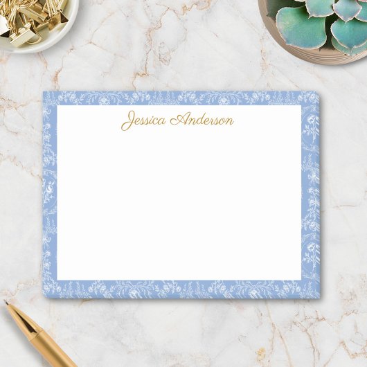 Antieke Rococo Bloemen Bloemige Gepersonaliseerde  Post-it® Notes