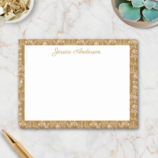 Antieke Rococo Bloemen Bloemige Gepersonaliseerde  Post-it® Notes