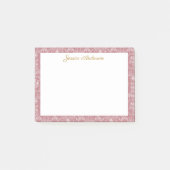 Antieke Rococo Bloemen Bloemige Gepersonaliseerde  Post-it® Notes (Voorkant)