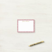 Antieke Rococo Bloemen Bloemige Gepersonaliseerde  Post-it® Notes (Op bureau)