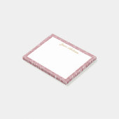 Antieke Rococo Bloemen Bloemige Gepersonaliseerde  Post-it® Notes (Schuin)