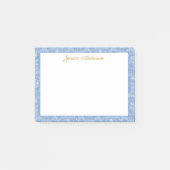 Antieke Rococo Bloemen Bloemige Gepersonaliseerde  Post-it® Notes (Voorkant)