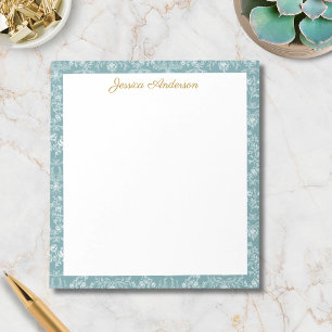Antieke Rococo Bloemen Bloemrijke Gepersonaliseerd Notitieblok