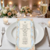 Antieke Rococo Cherubijn & Regency Bloemmotief Menu