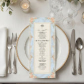 Antieke Rococo Cherubijn & Regency Bloemmotief Menu