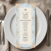 Antieke Rococo Cherubijn & Regency Bloemmotief Menu