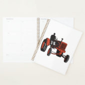 Antieke rode boerentractor Retro boer Planner (Display)
