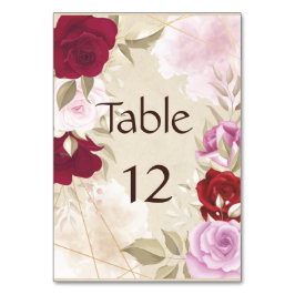 Antieke rode en roze roos lijst kaart