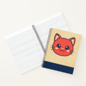 Antieke Rode Kat Notitieboek (Binnen)