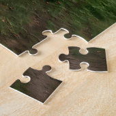 Antieke rode landbouwtrekker legpuzzel (Zijkant)