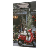 Antieke rode motorscooter       klembord (Links)