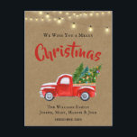 ANTIEKE RODE TRUCK AQUAREL RUSTIEKE KERSTMIS FEESTDAGENKAART<br><div class="desc">Wens je vrienden,  familie of klanten een prettig kerstfeest met deze Vintage Rode Truck - Farmhouse Style Kerstkaart. De kaart bevat de tekst "We Wish You a Merry Christmas!".</div>