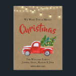 ANTIEKE RODE TRUCK AQUAREL RUSTIEKE KERSTMIS FEESTDAGENKAART<br><div class="desc">Wens je vrienden,  familie of klanten een prettig kerstfeest met deze Vintage Rode Truck - Farmhouse Style Kerstkaart. De kaart bevat de tekst "We Wish You a Merry Christmas!".</div>