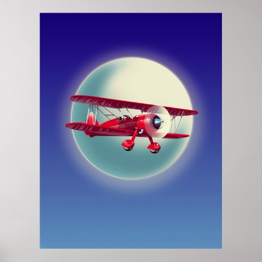 Antieke rode tweedekker poster (Voorkant)