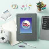 Antieke rode tweedekker sticker (iPad Cover)