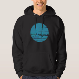 Antieke roeien grappige roeier bemanning boot team hoodie