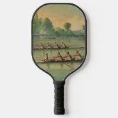 Antieke Roeiers Wedstrijd Roeiboot Wedstrijd Pickleball Paddle (Voorkant)