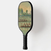 Antieke Roeiers Wedstrijd Roeiboot Wedstrijd Pickleball Paddle (Links)