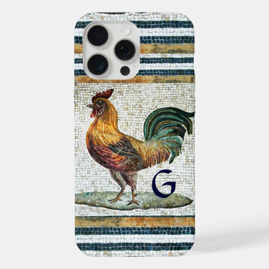 ANTIEKE ROMEINSE MOZAÏEKEN / HAAN MONOGRAM iPhone HOESJE (Achterkant)