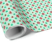 Antieke Rood en Groen Cadeaupapier (Rol Hoek)