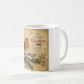 antieke roodborst kerst mok  (Voorkant rechts)
