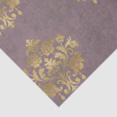 Antieke Rook Mauve Medaillon Tissuepapier (Detail)