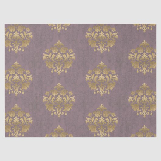 Antieke Rook Mauve Medaillon Tissuepapier (Voorkant)