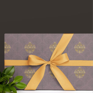 Antieke Rookkleurige Mauve Medaillon Hanger Cadeaupapier