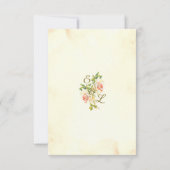 Antieke Roos 3.5 x 5 RSVP Kaart Plat (Achterkant)
