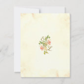 Antieke Roos 4.25 x 5.5 RSVP Plat Kaart 1 (Achterkant)