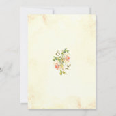 Antieke Roos 5 x 7 RSVP Kaart Plat (Achterkant)