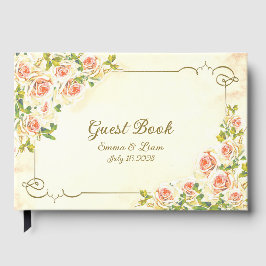 Antieke Roos 9 x 6 gastenboek