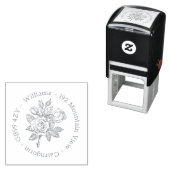 Antieke Roos Adres Zelfinkende Stempel (In situ)